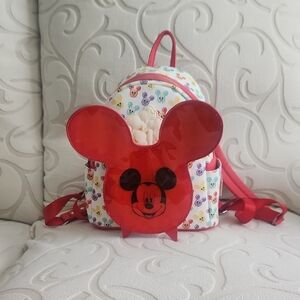 Loungefly Red and Mickey Mouse Popcorn Mini Bag